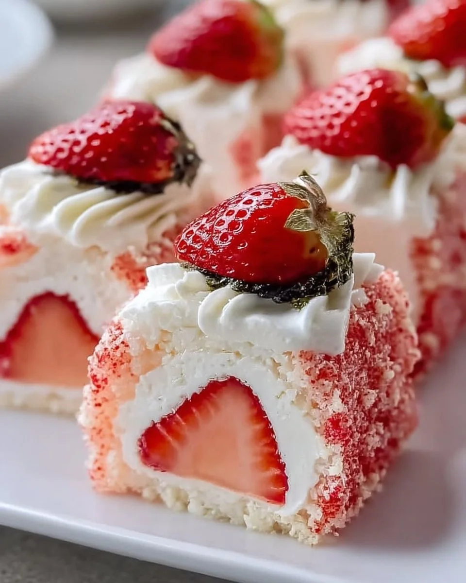 Erdbeer-Shortcake-Sushi